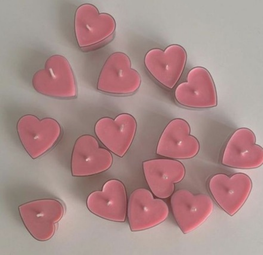 Red Heart Jar Candle - Pack of 5
