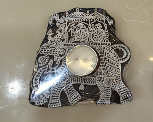 Elephant wooden Candle - single pieace