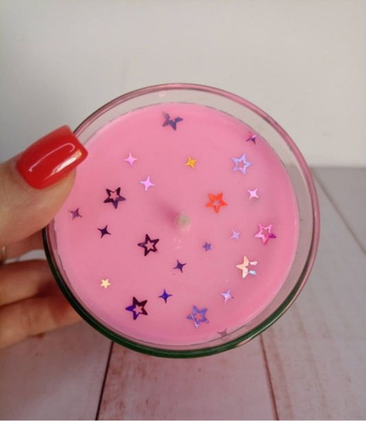 Pink short Jar Candle