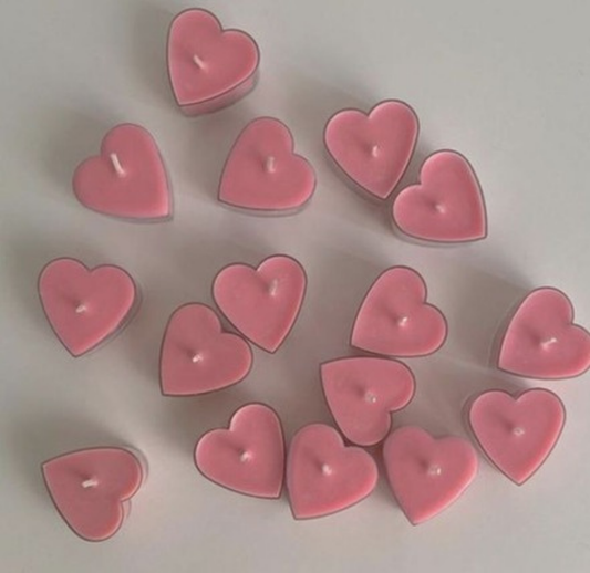 Red Heart Jar Candle - Pack of 5