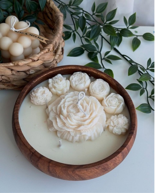Medium Wooden Candle