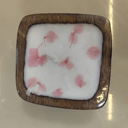 Square Boat Wooden Candle