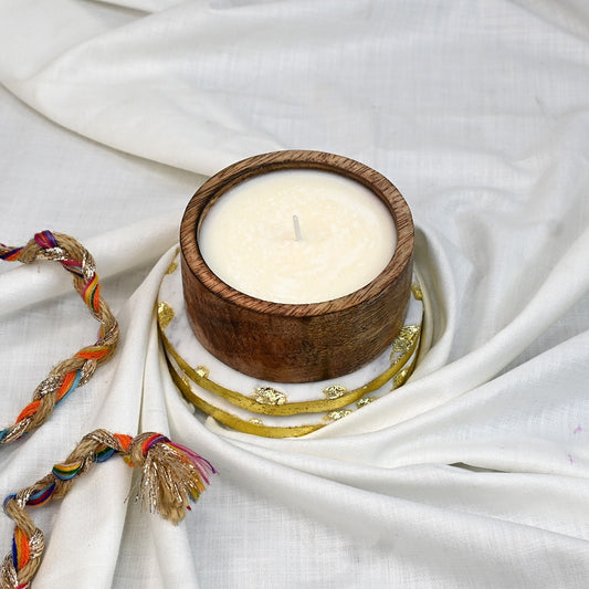 Circle Wooden Candle