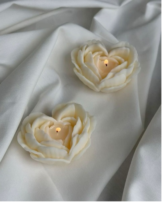 Heart Rose Candle - Single Piece